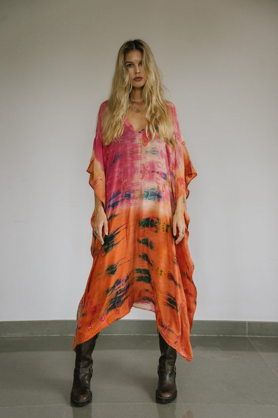 Long Caftan - Tangerine