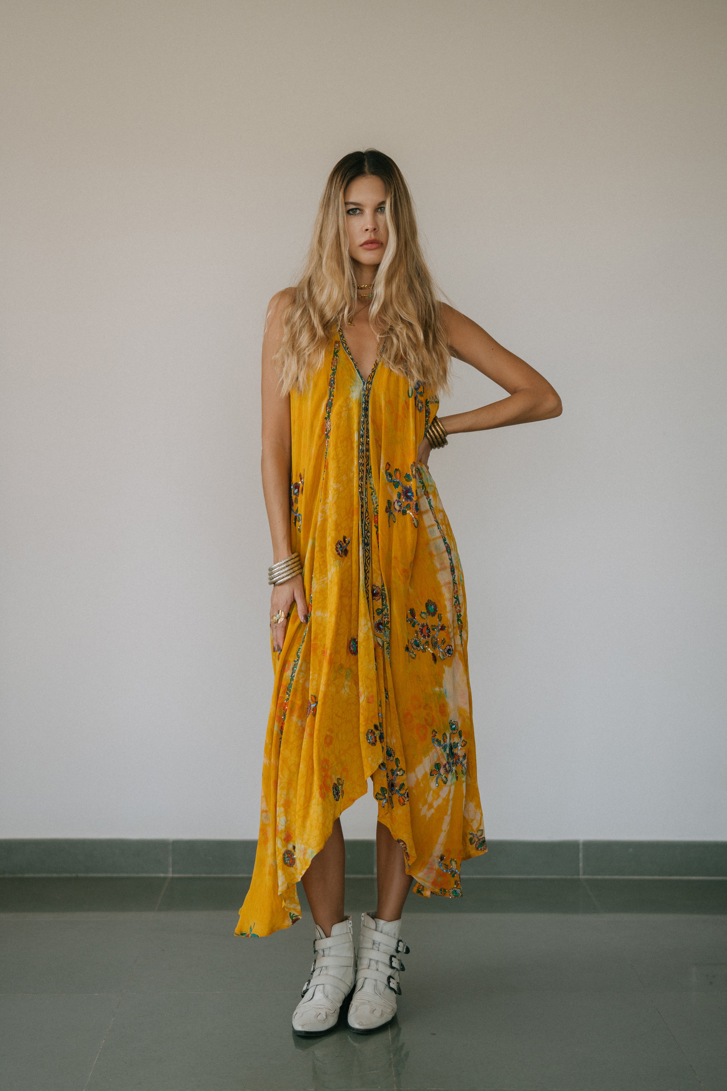 Sun Child Classic Silk Dress - Areya