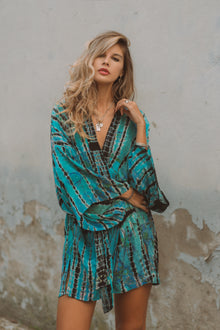  Kimono Wrap Dress - Kixie