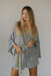 Kimono Wrap Dress - Dolphin