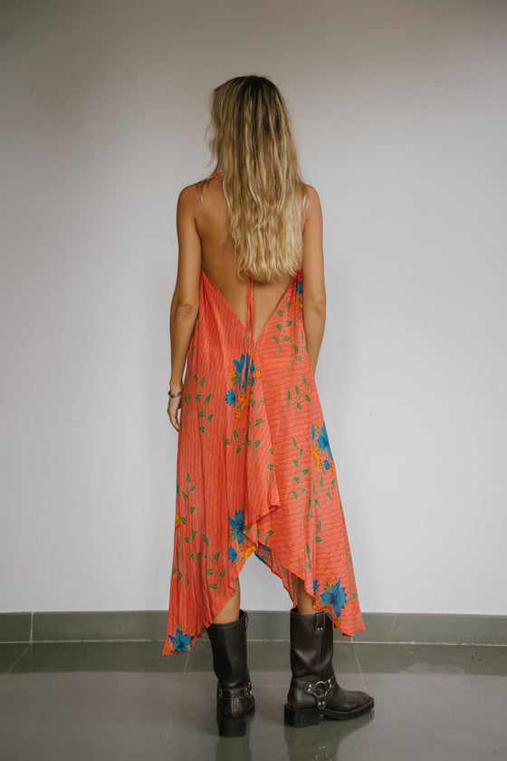 Sun Child Classic Silk Dress - Creamsicle