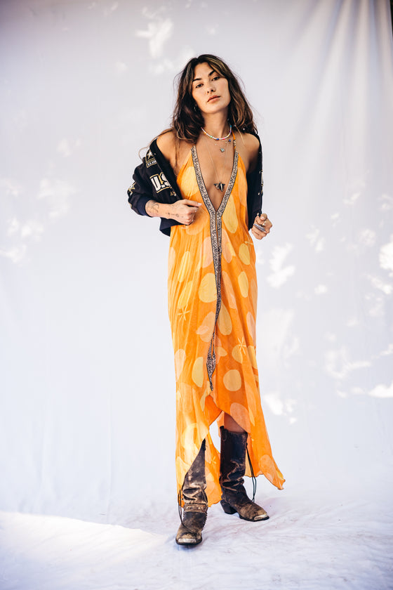 Sun Child Classic Silk Dress - Chianti