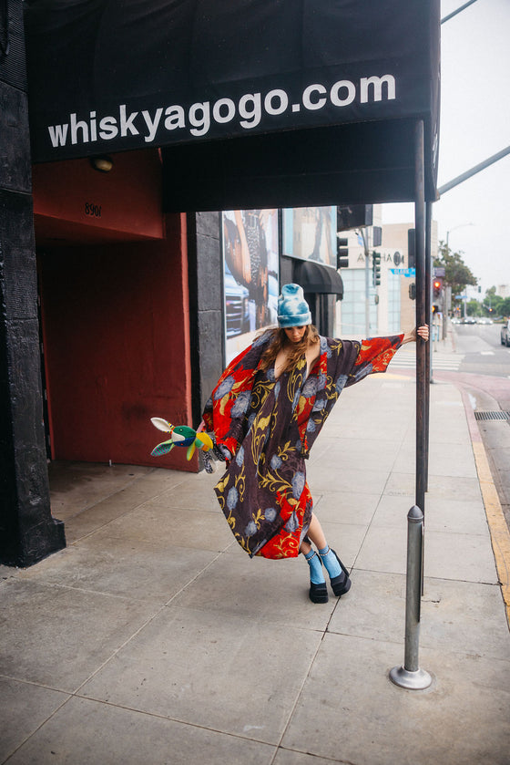 Kimono Wrap Dress - Rainbow