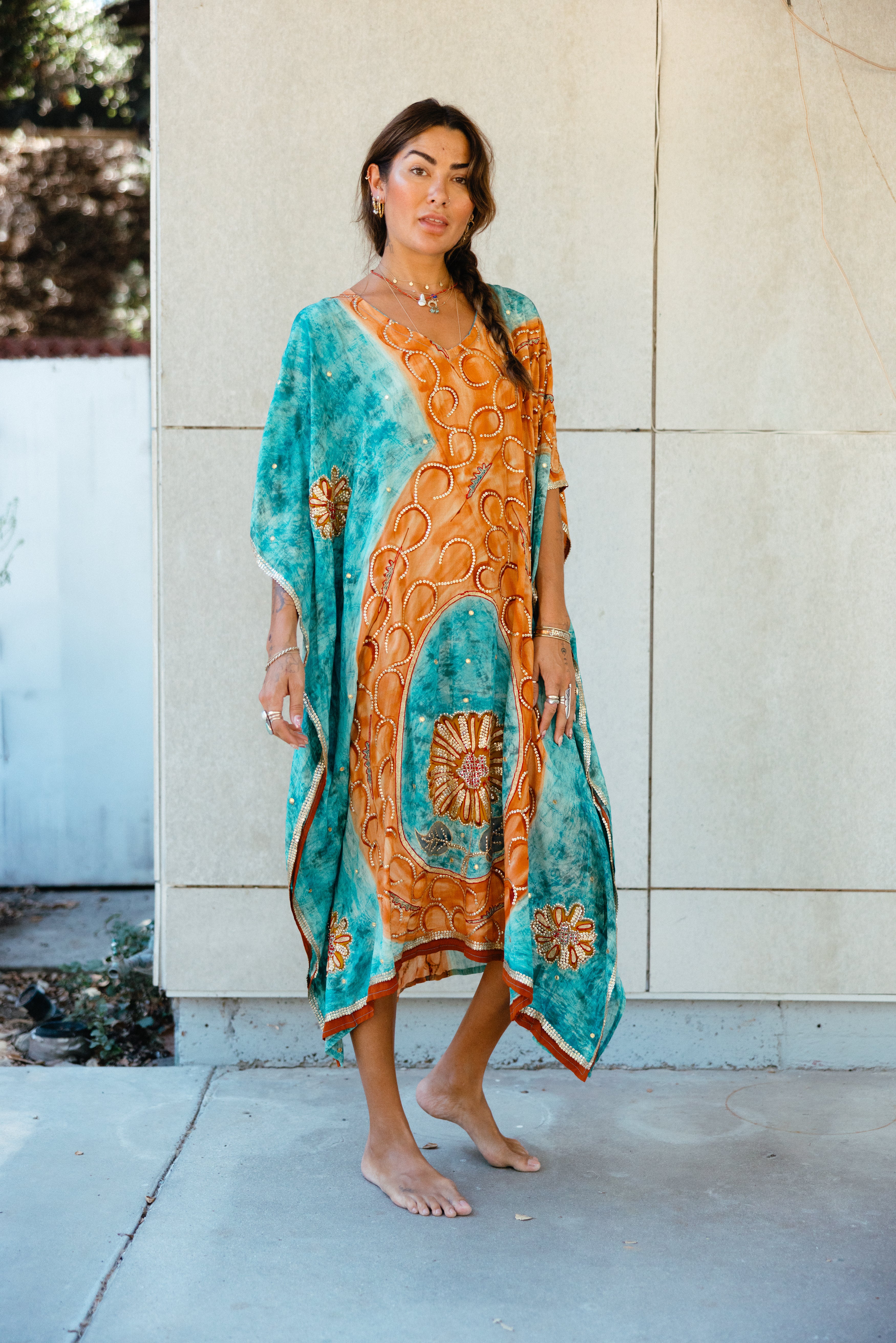 Long Caftan - Ocean