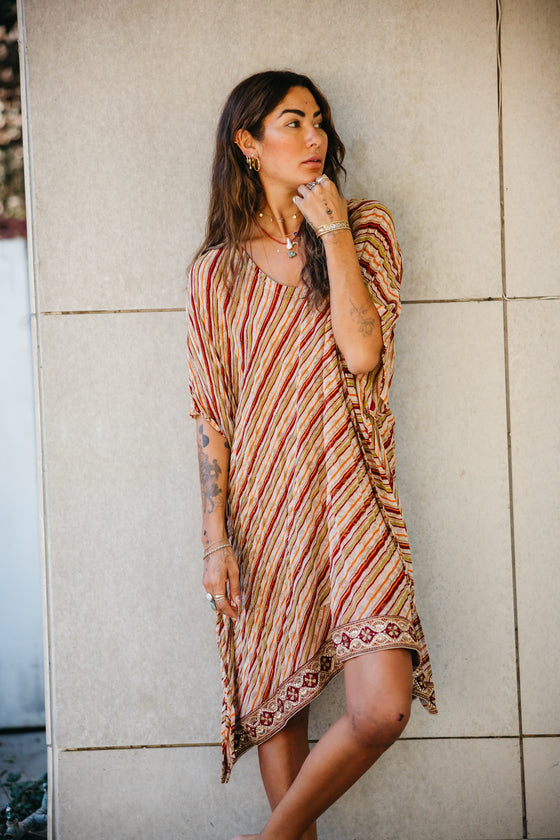 Short Caftan - Celeste