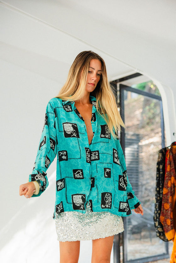 Open Back Boyfriend Shirt - Nicki