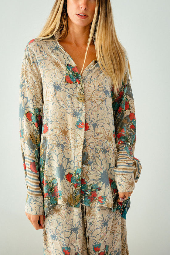 Open Back Boyfriend Shirt - Duff