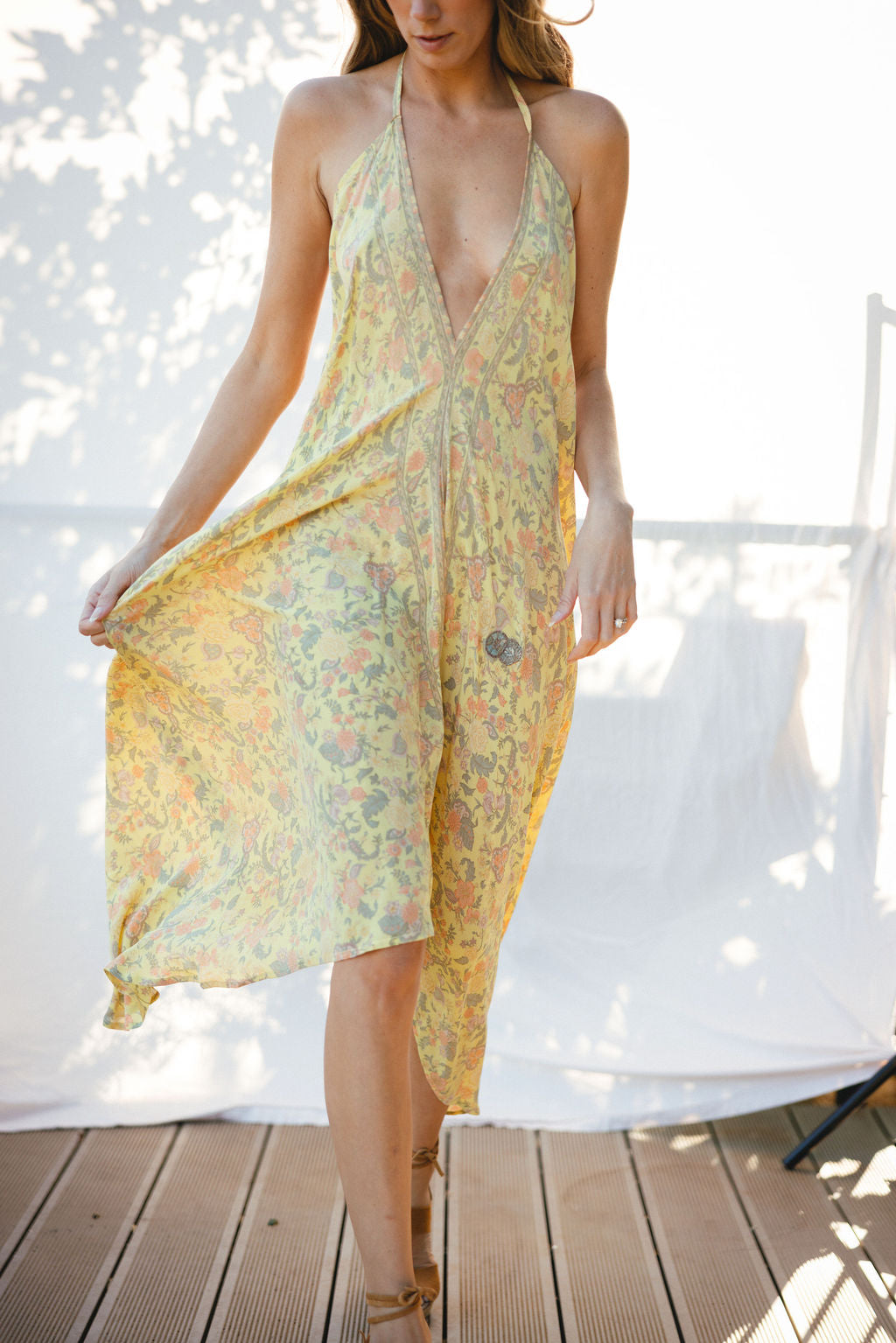 Sun Child Classic Silk Dress - Clementine