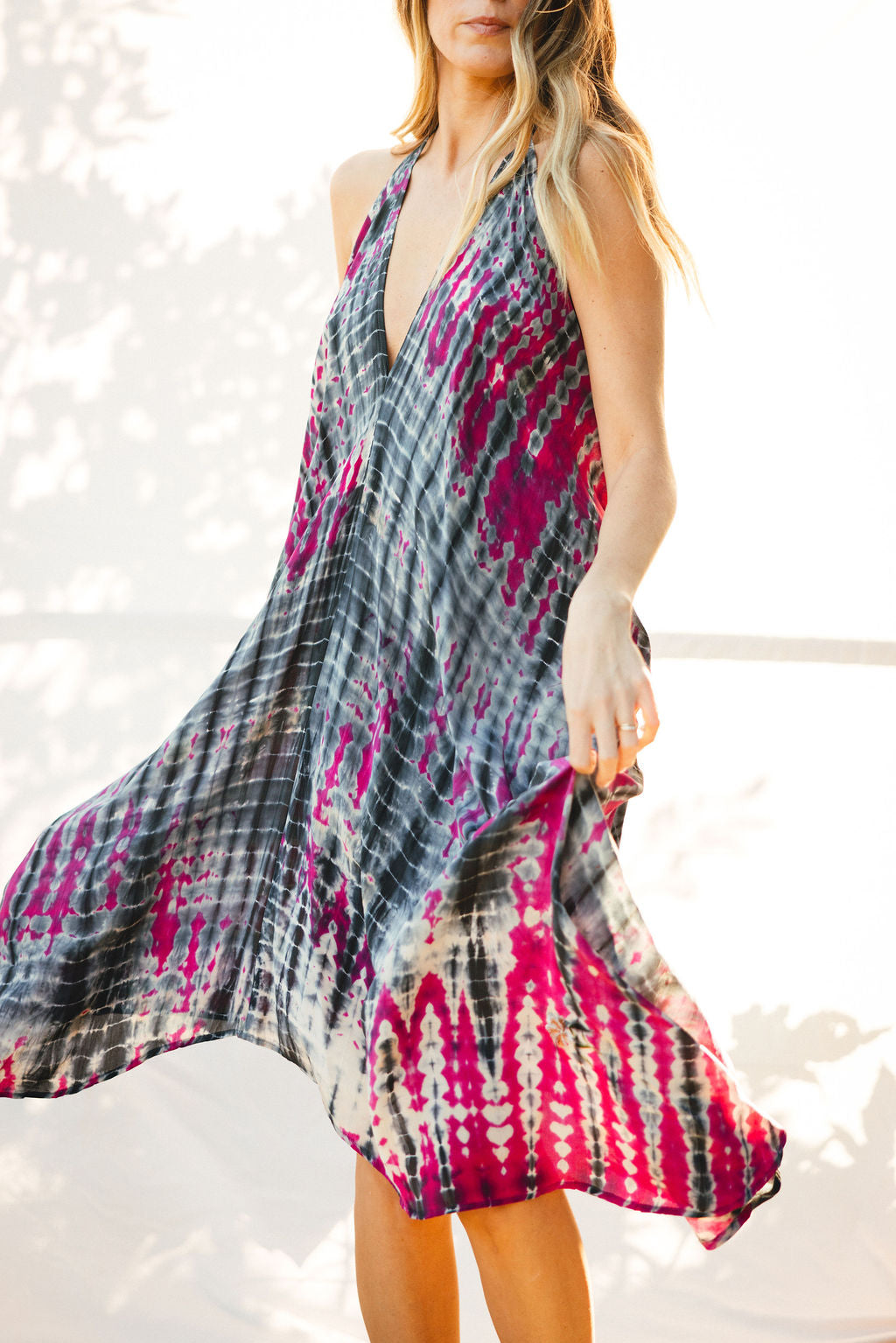 Sun Child Classic Silk Dress - Sunset