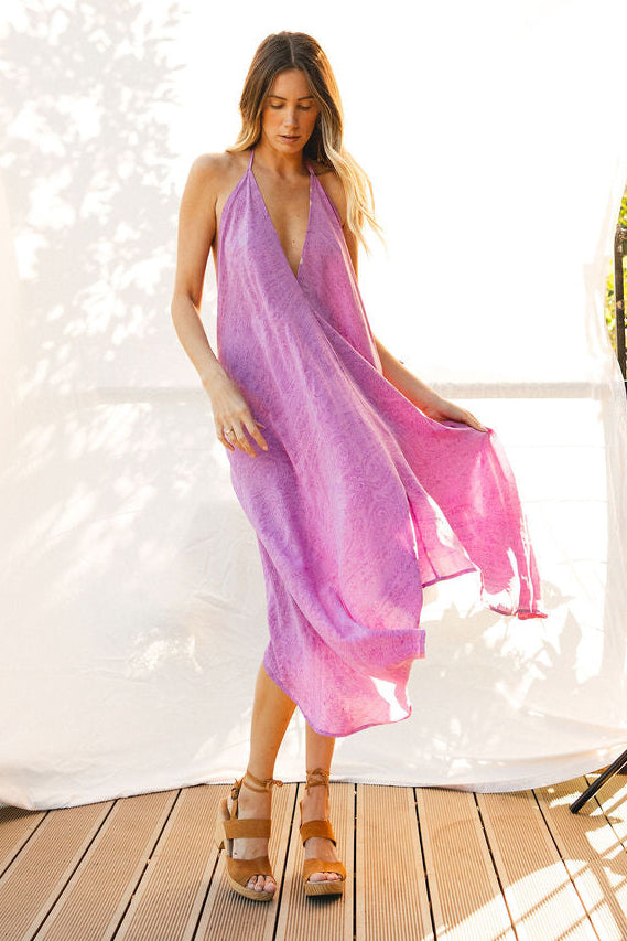 Sun Child Classic Silk Dress - Honey