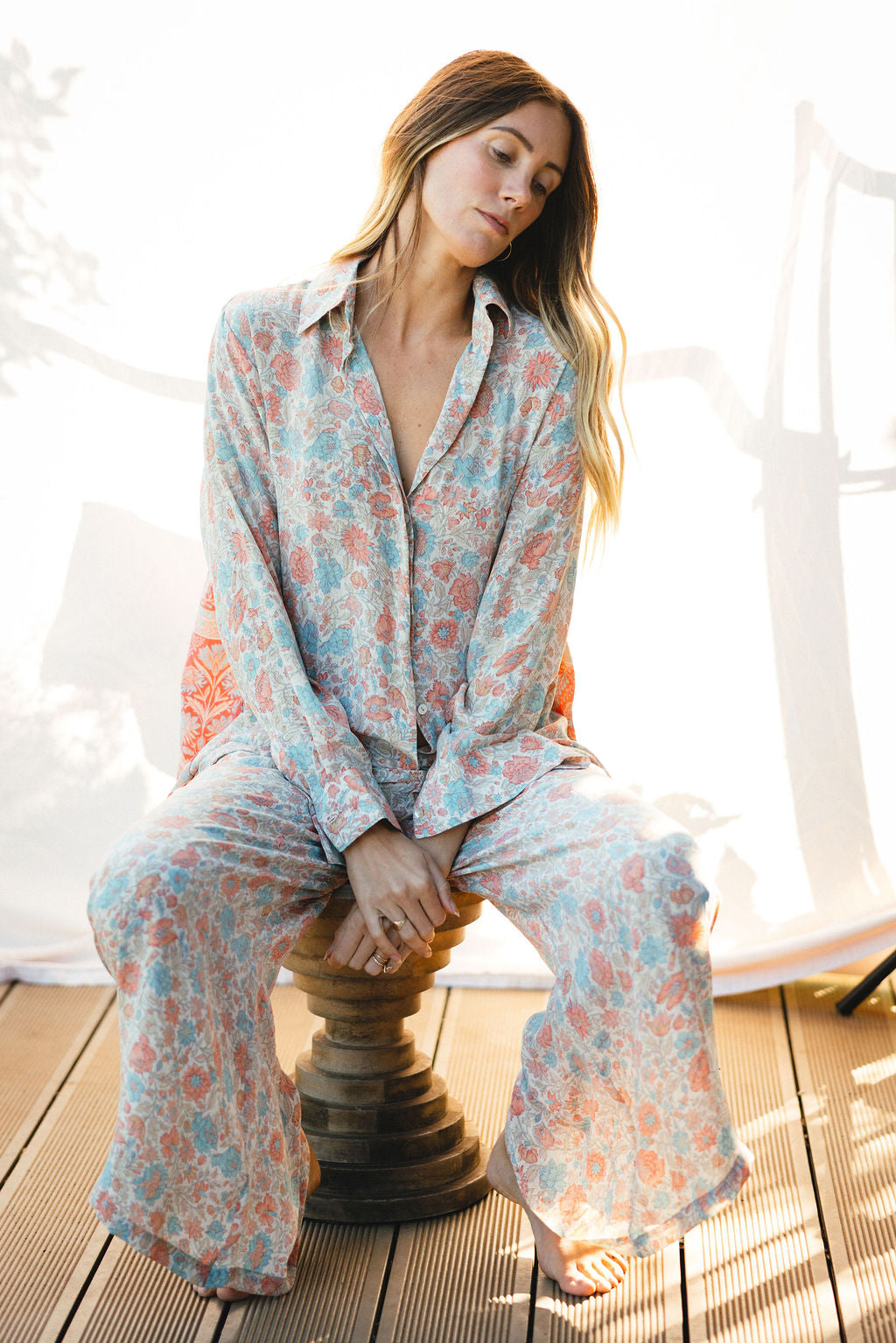 Open Back Boyfriend Shirt - Winter