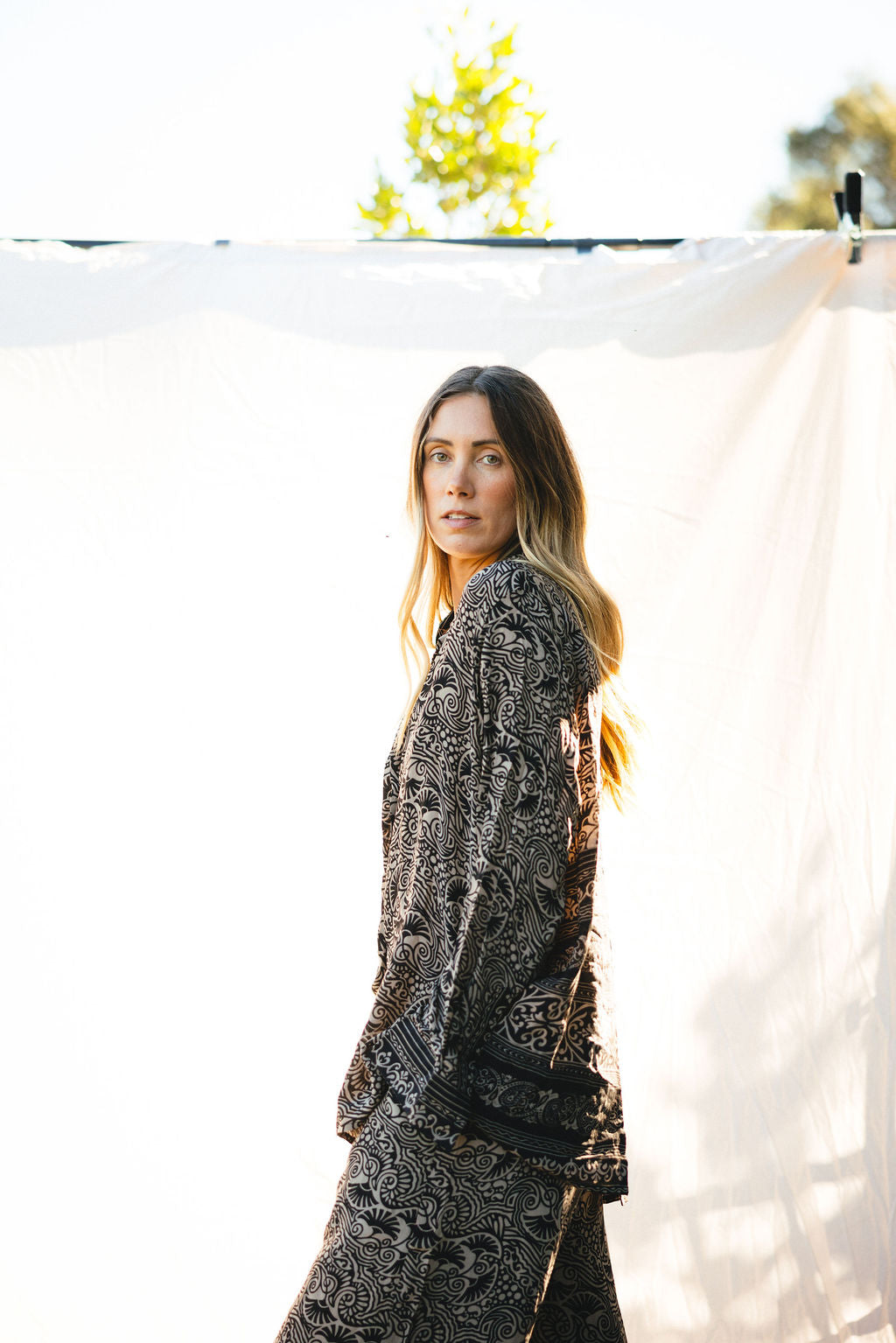 Open Back Boyfriend Shirt - Spring