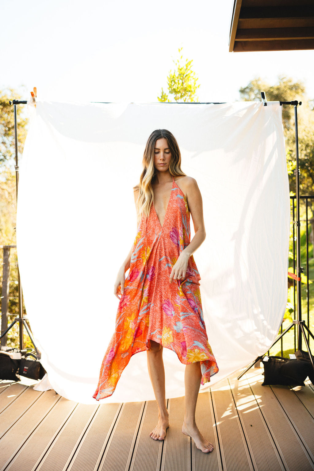Sun Child Classic Silk Dress - Ibiza
