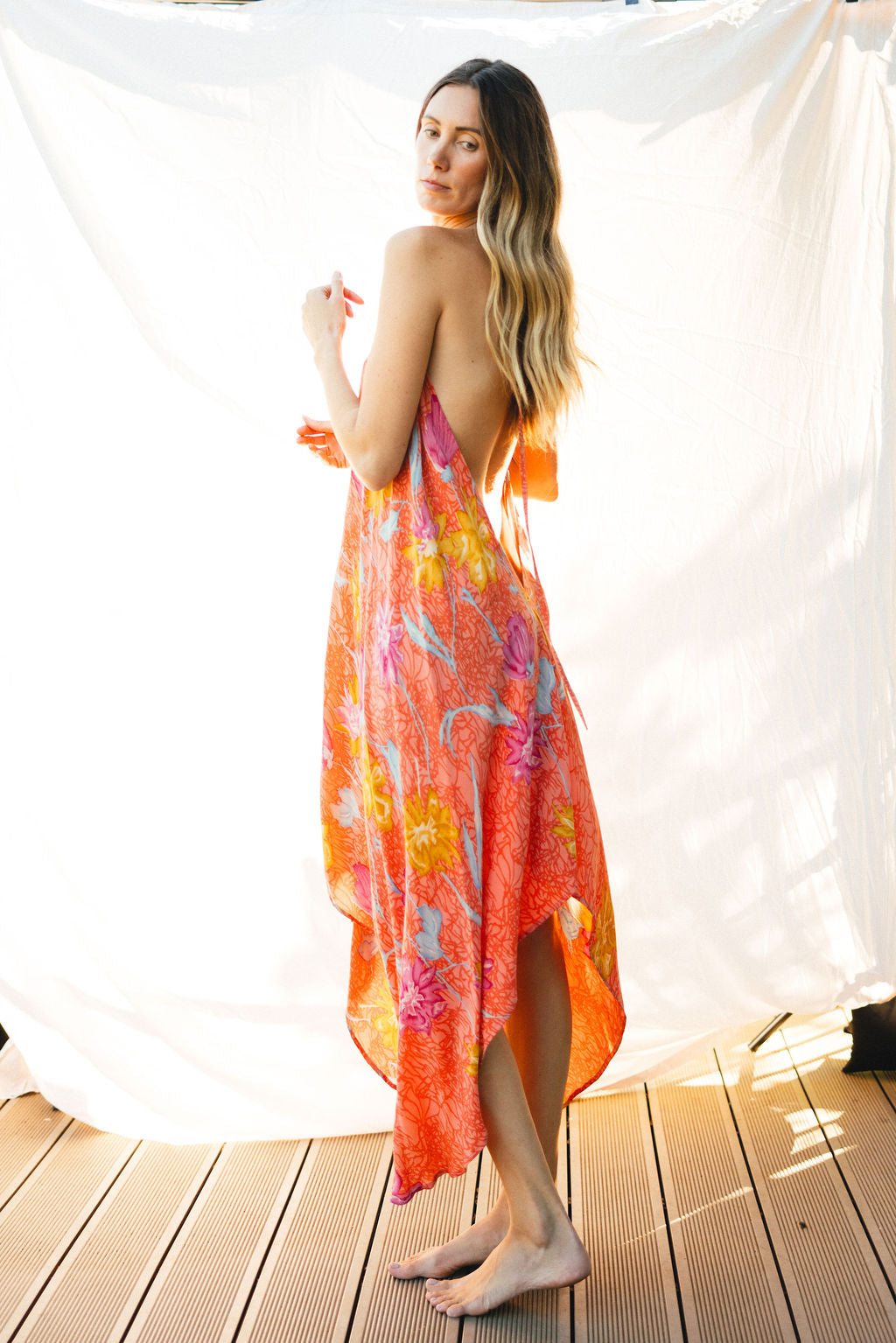 Sun Child Classic Silk Dress - Ibiza