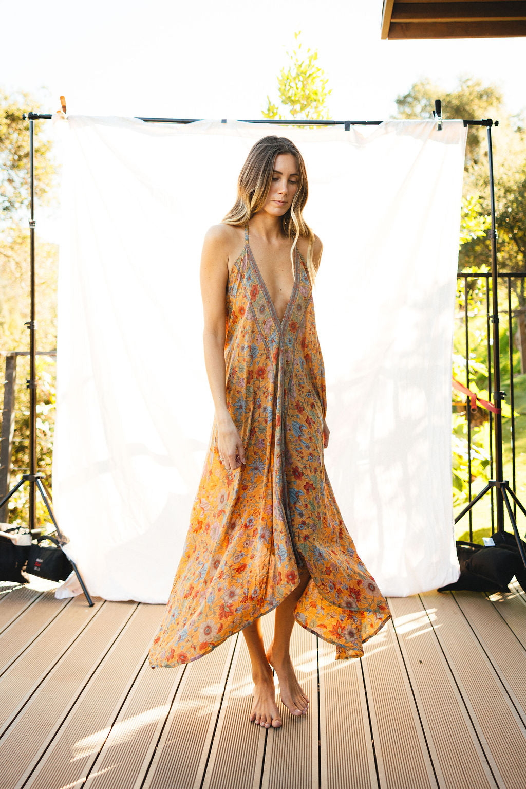 Sun Child Classic Silk Dress - Polynesia