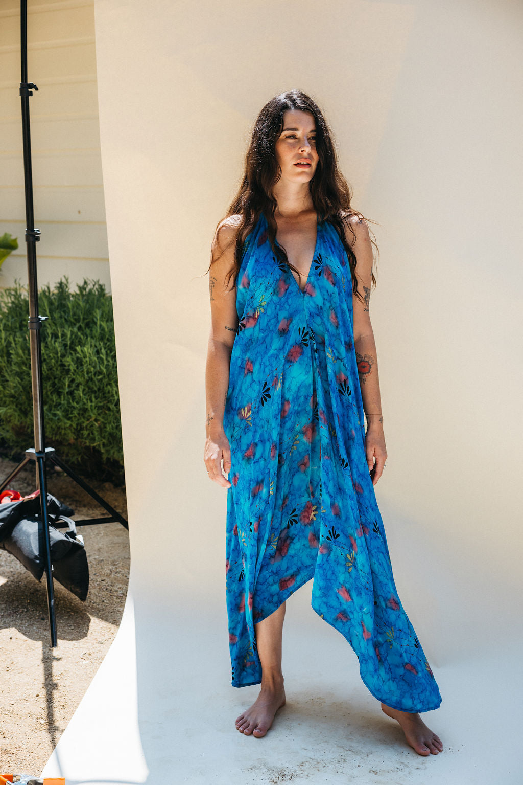Sun Child Classic Silk Dress - Sage