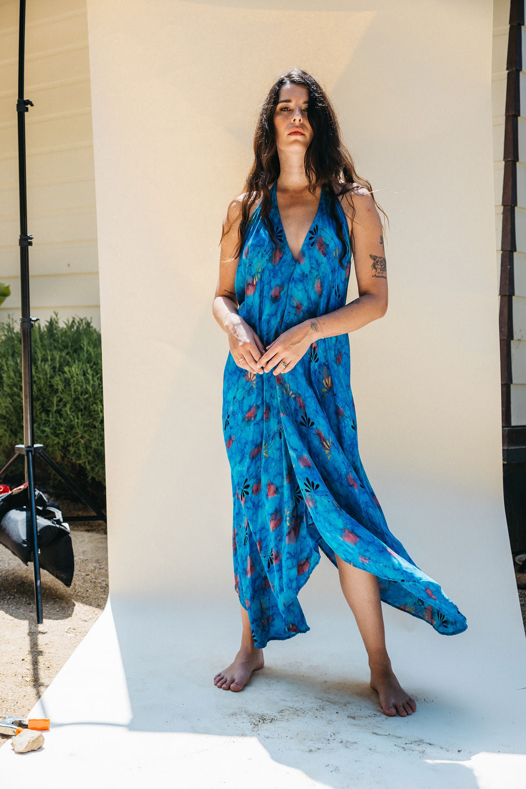 Sun Child Classic Silk Dress - Sage