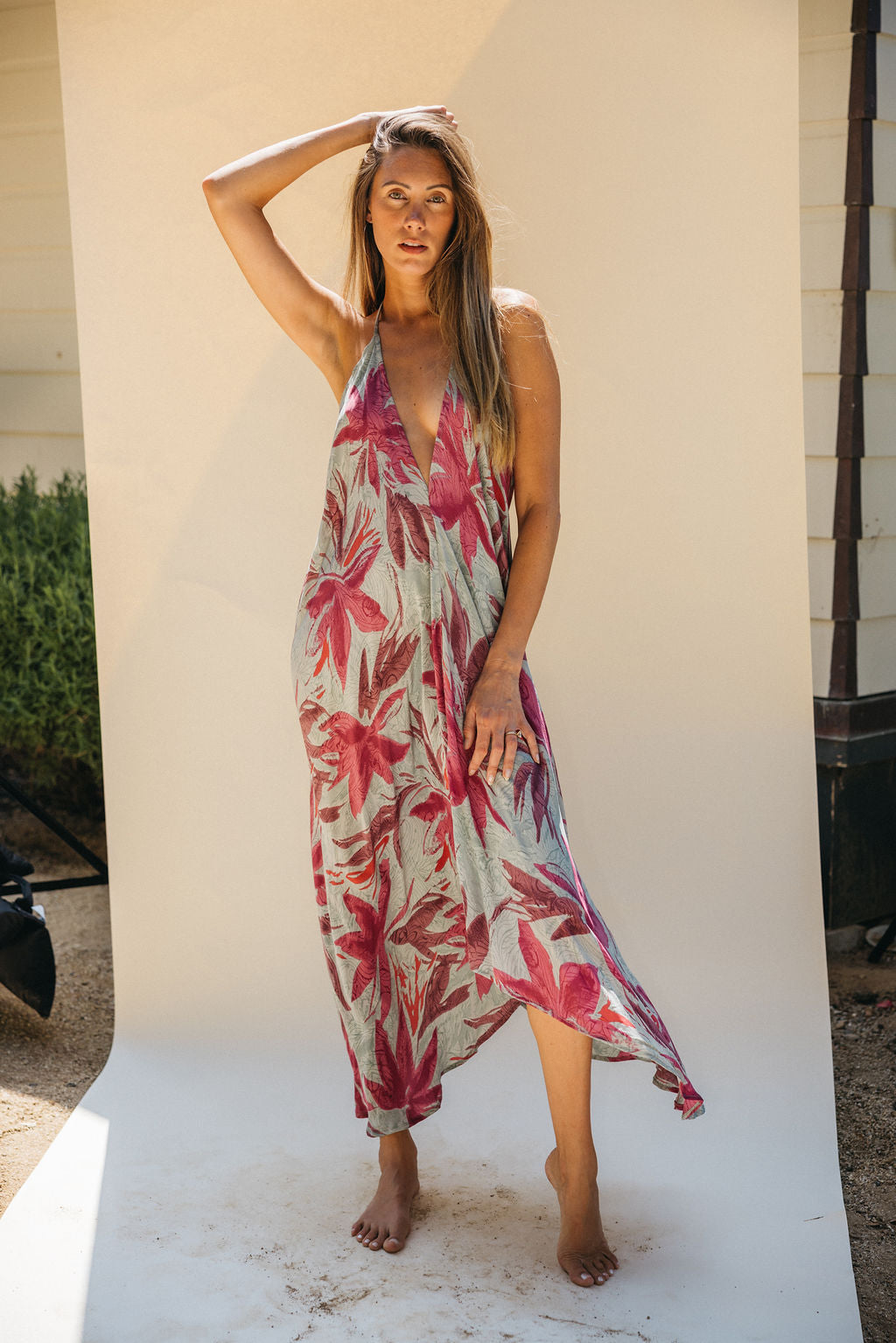 Sun Child Classic Silk Dress - Rosemary