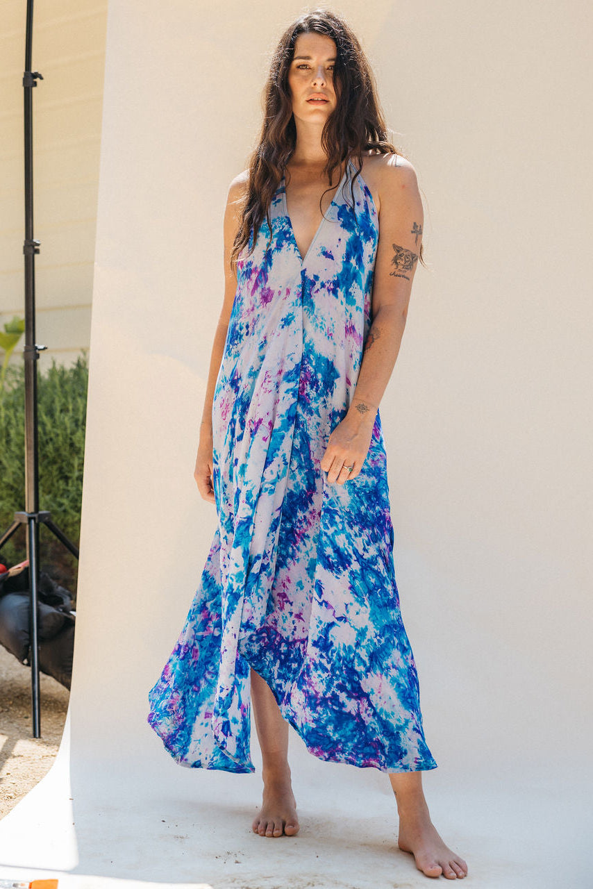 Sun Child Classic Silk Dress - Lavender