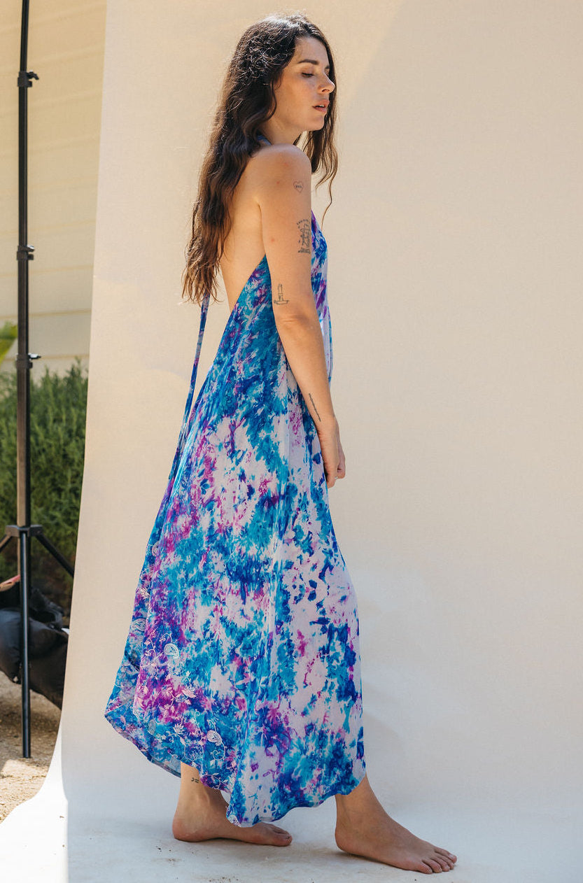 Sun Child Classic Silk Dress - Lavender