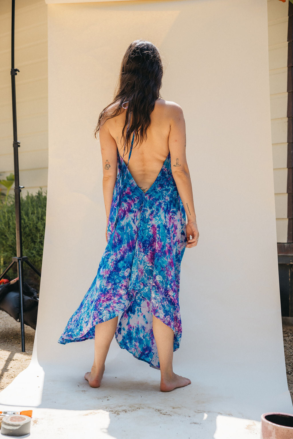 Sun Child Classic Silk Dress - Lavender