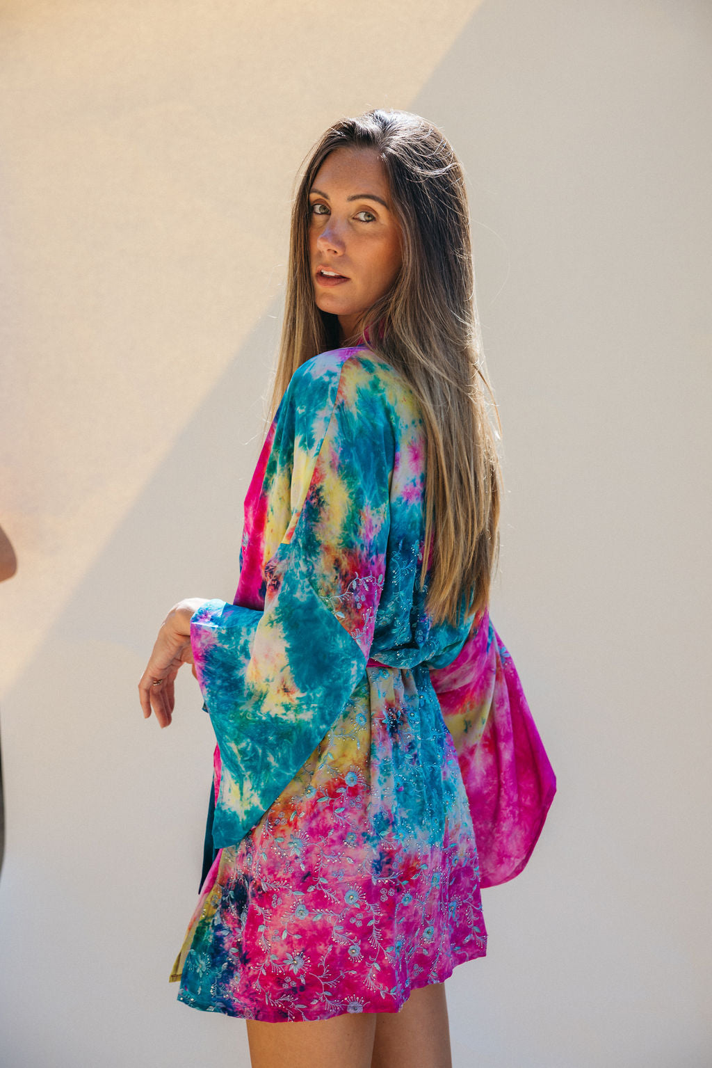 Kimono Wrap Dress - Disco