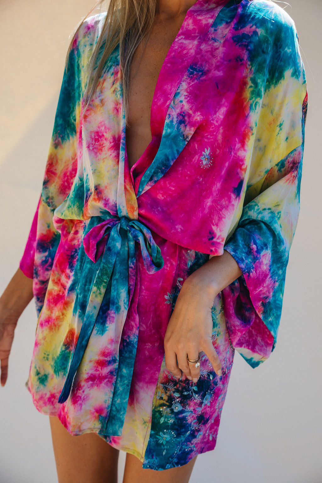 Kimono Wrap Dress - Disco