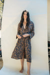 Long Jacket With Belt - Cherry