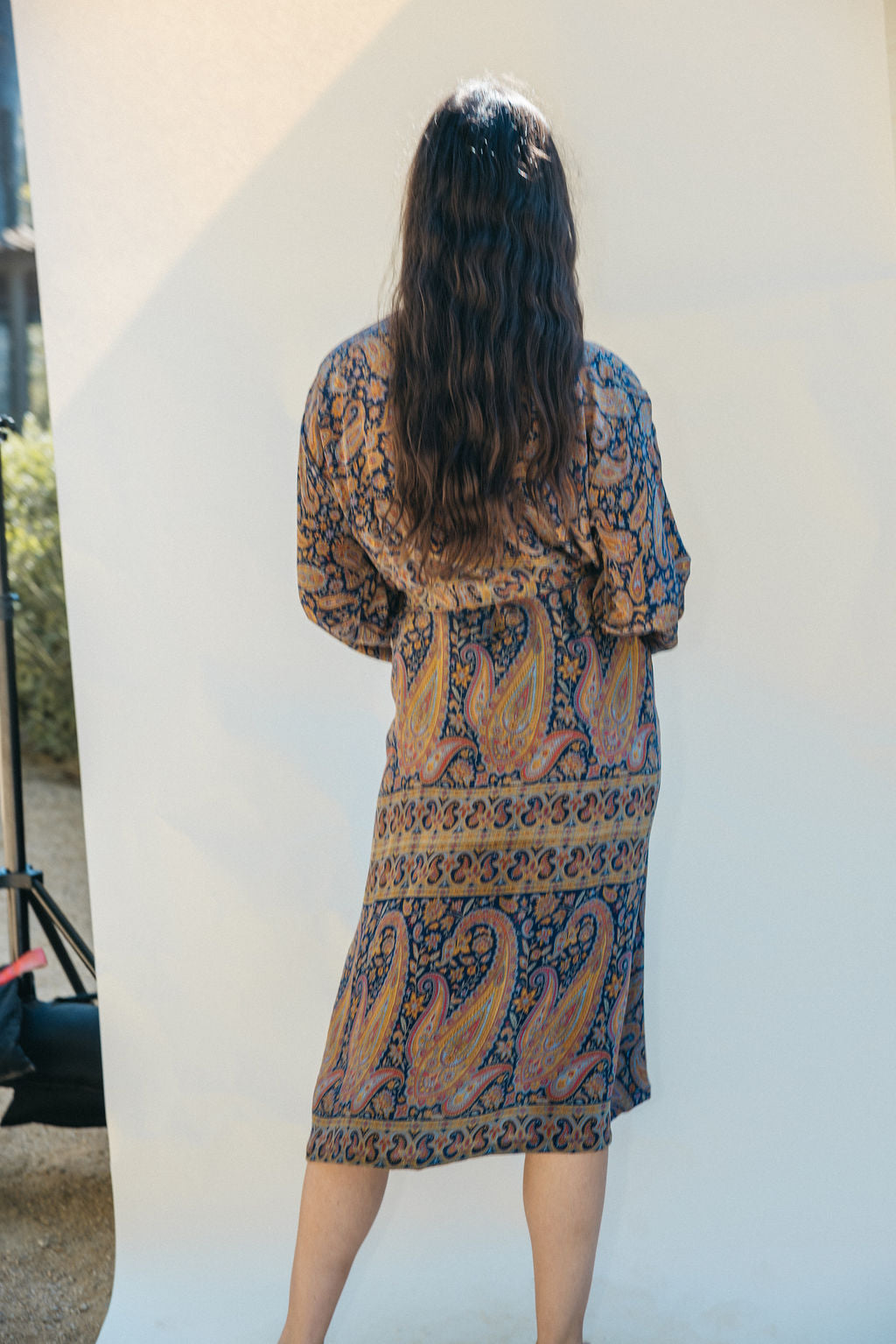 Long Jacket With Belt - Cherry