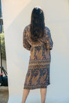 Long Jacket With Belt - Cherry