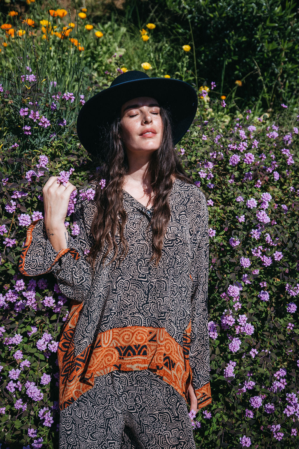 Open Back Boyfriend Shirt - Licorice