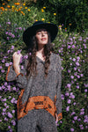 Open Back Boyfriend Shirt - Licorice