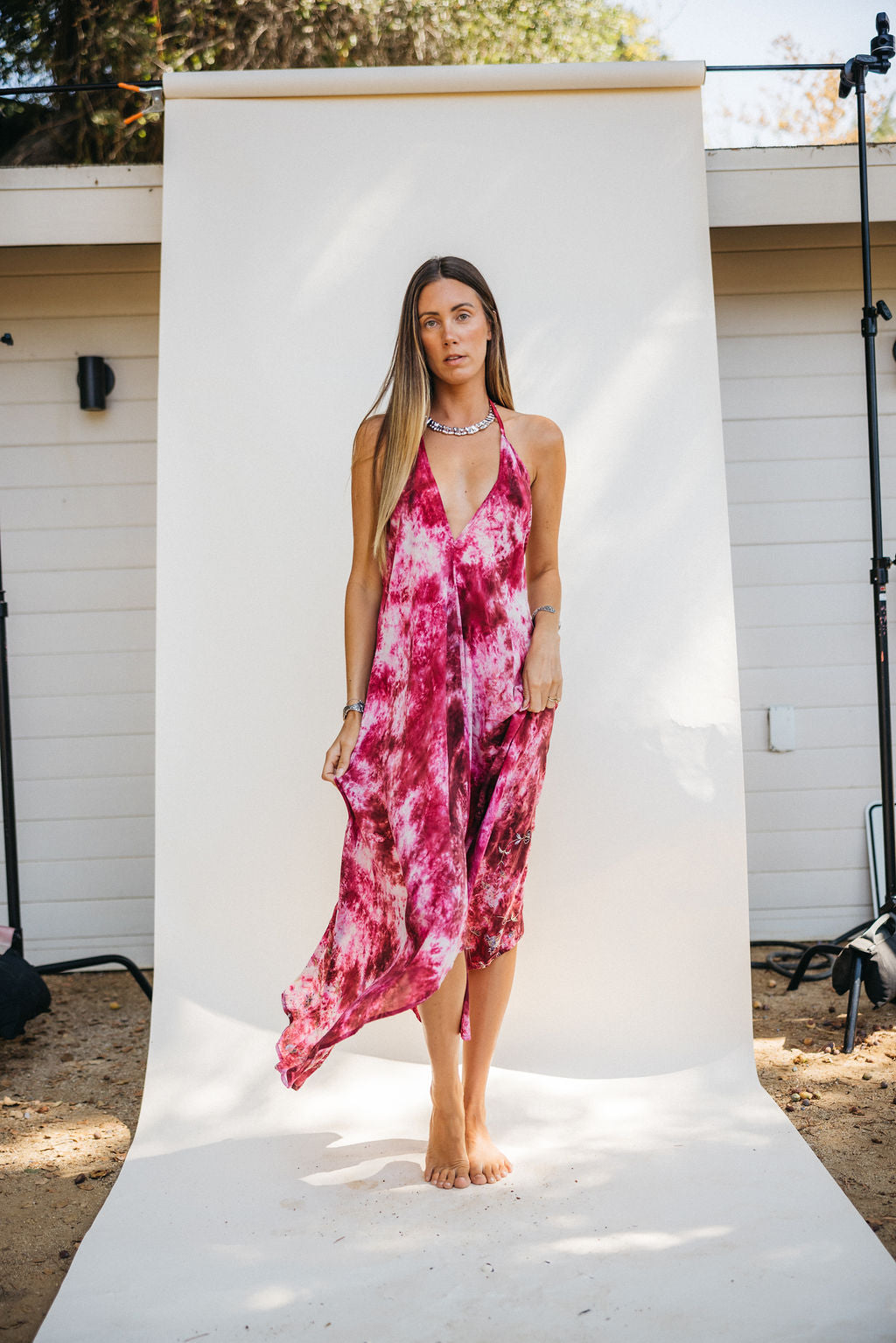Sun Child Classic Silk Dress - Cascade
