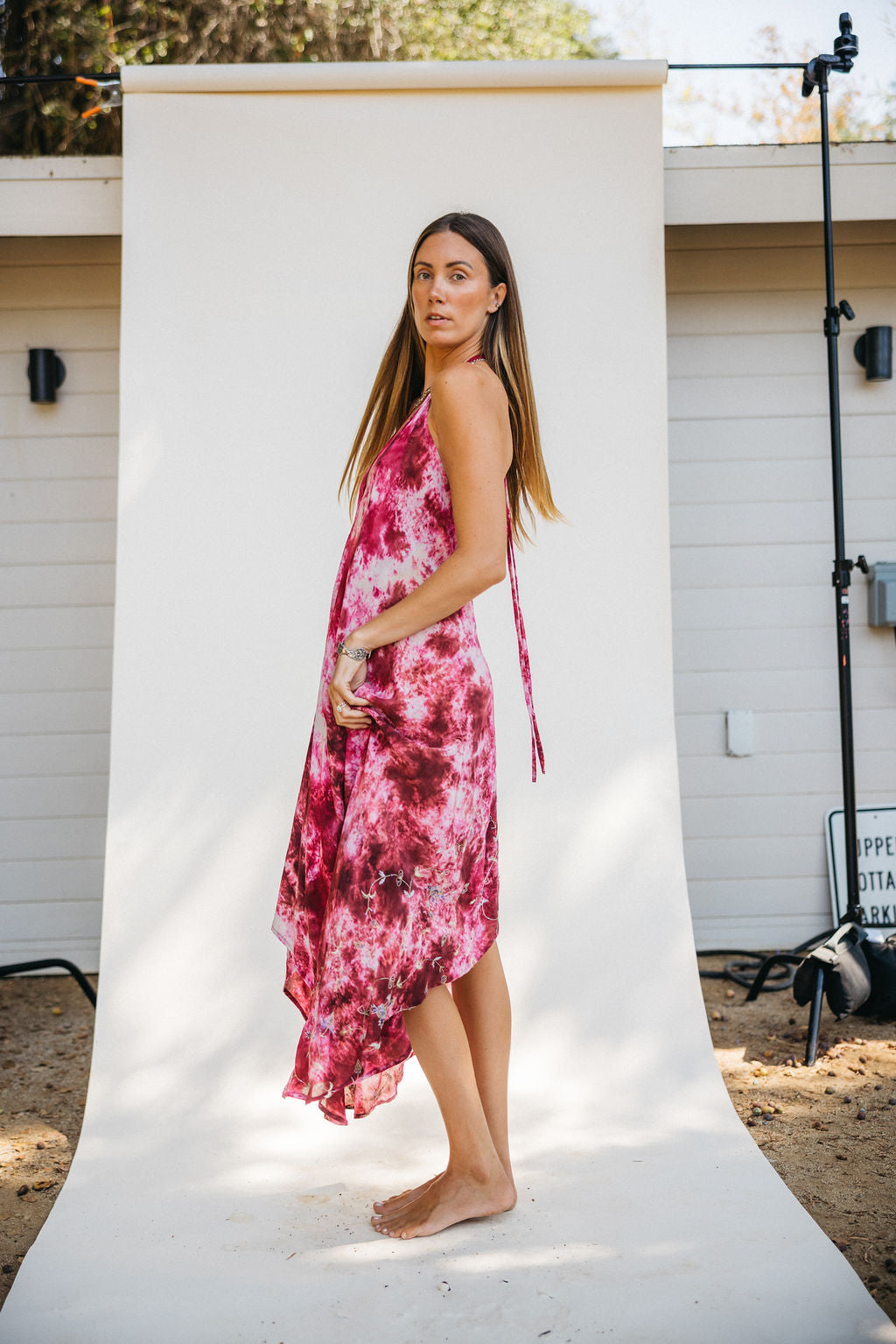 Sun Child Classic Silk Dress - Cascade