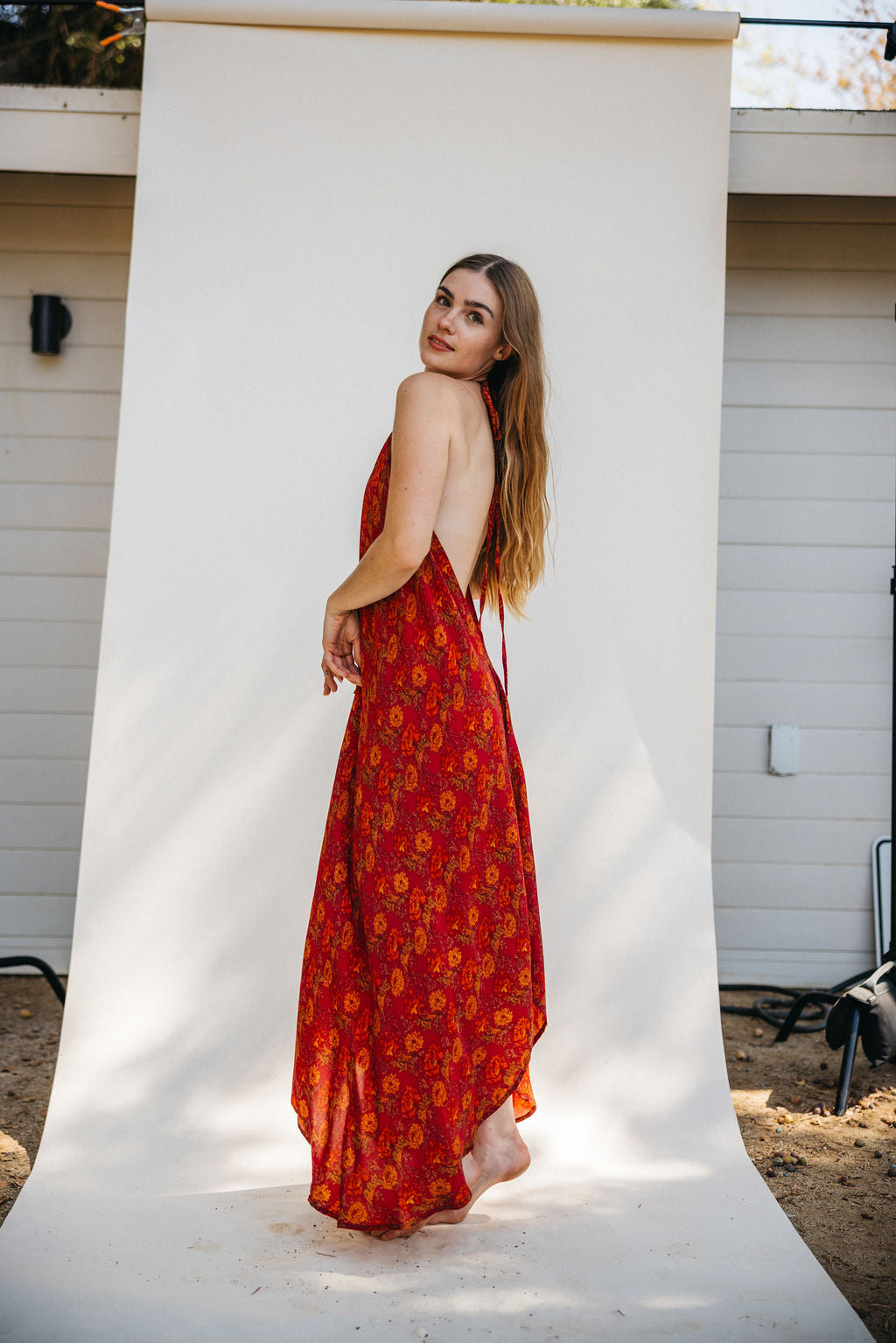 Sun Child Classic Silk Dress - Bluebird