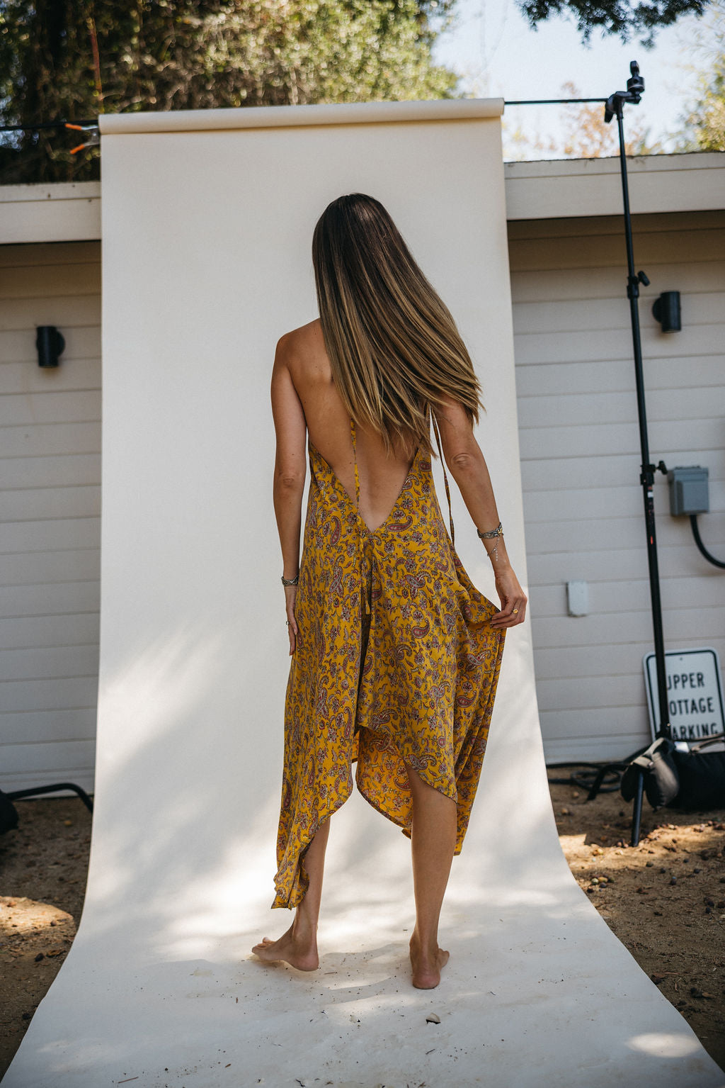 Sun Child Classic Silk Dress - Moonstone