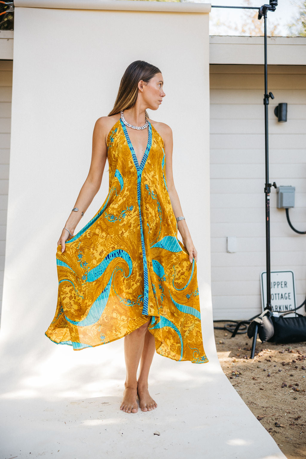 Sun Child Classic Silk Dress - Redwood