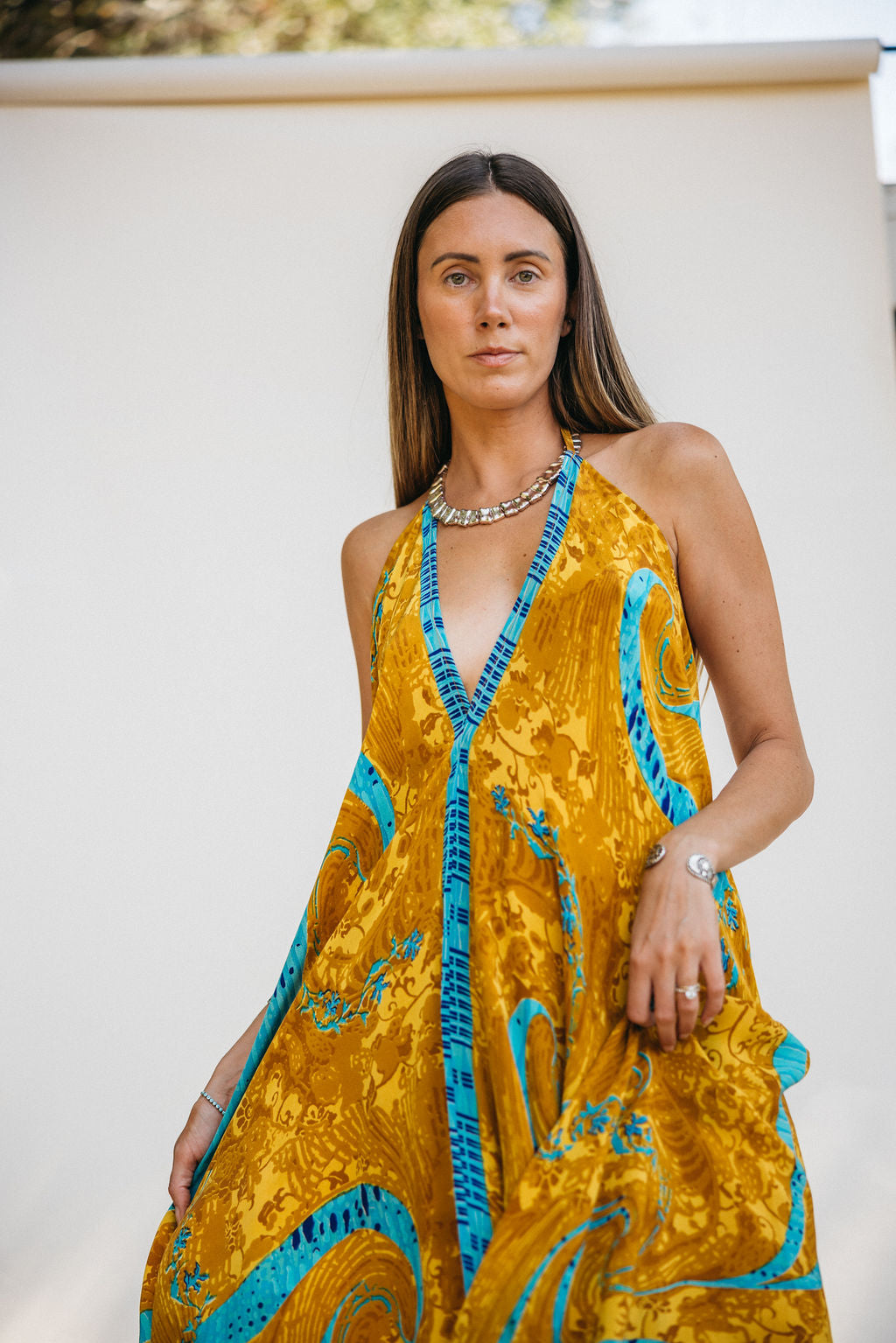 Sun Child Classic Silk Dress - Redwood