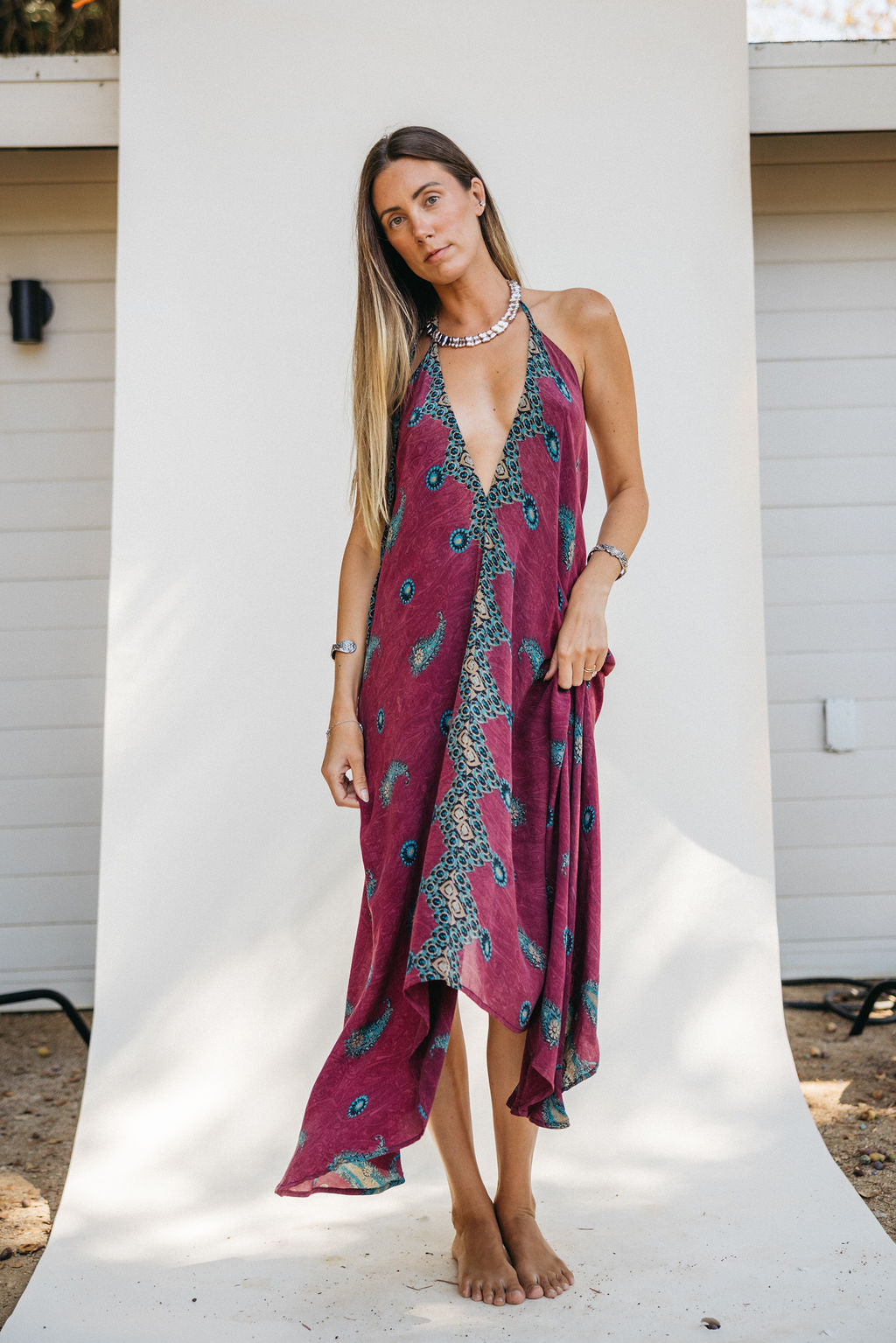 Sun Child Classic Silk Dress - Canyon