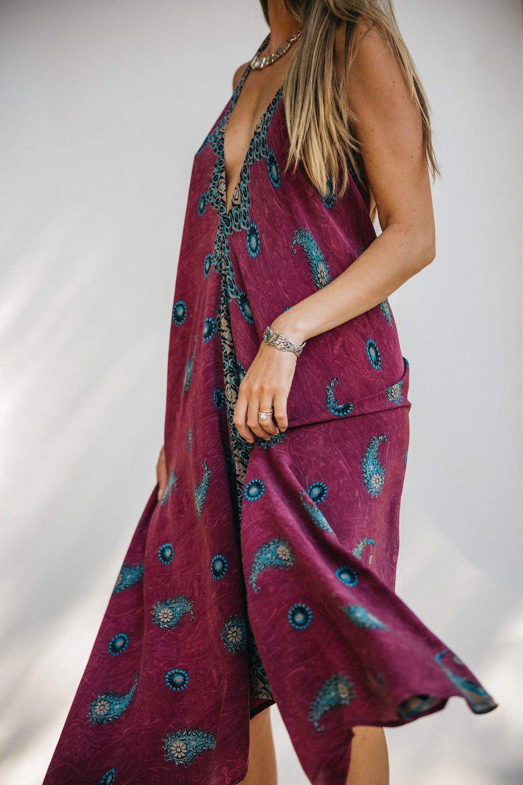 Sun Child Classic Silk Dress - Canyon