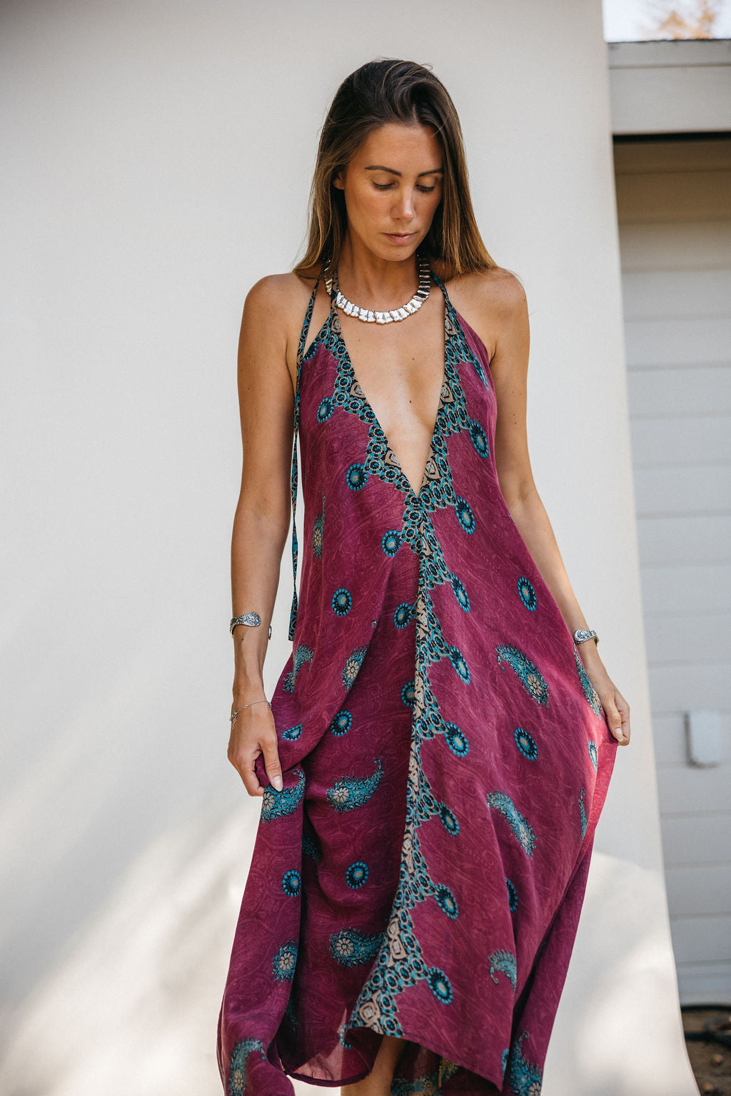 Sun Child Classic Silk Dress - Canyon