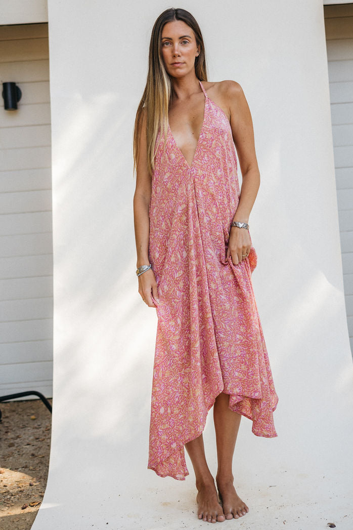 Sun Child Classic Silk Dress - Acacia