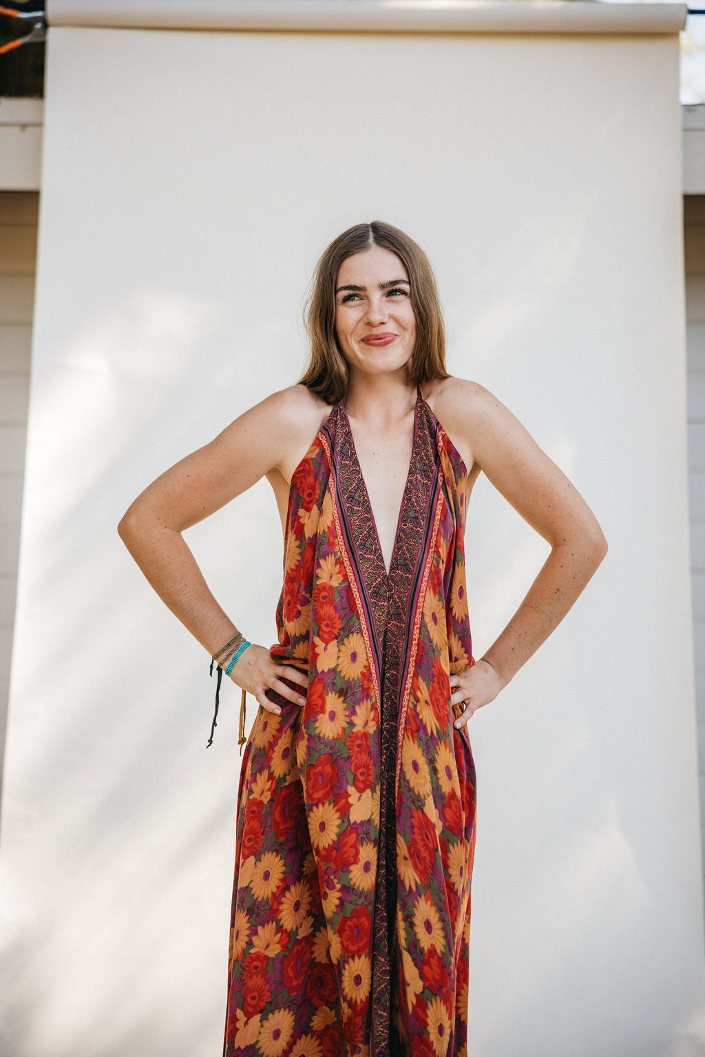Sun Child Classic Silk Dress - Moss