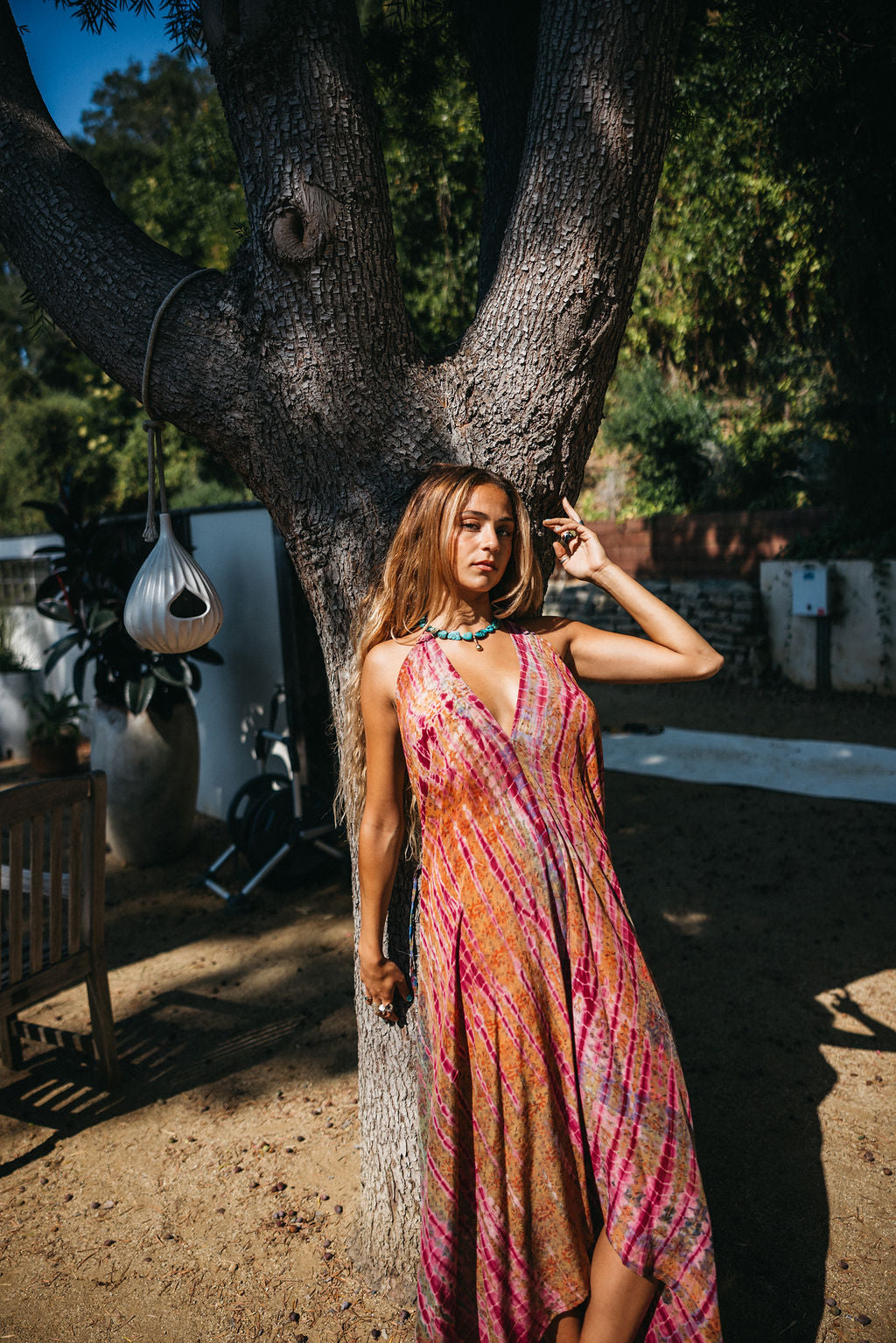 Sun Child Classic Silk Dress - Sable
