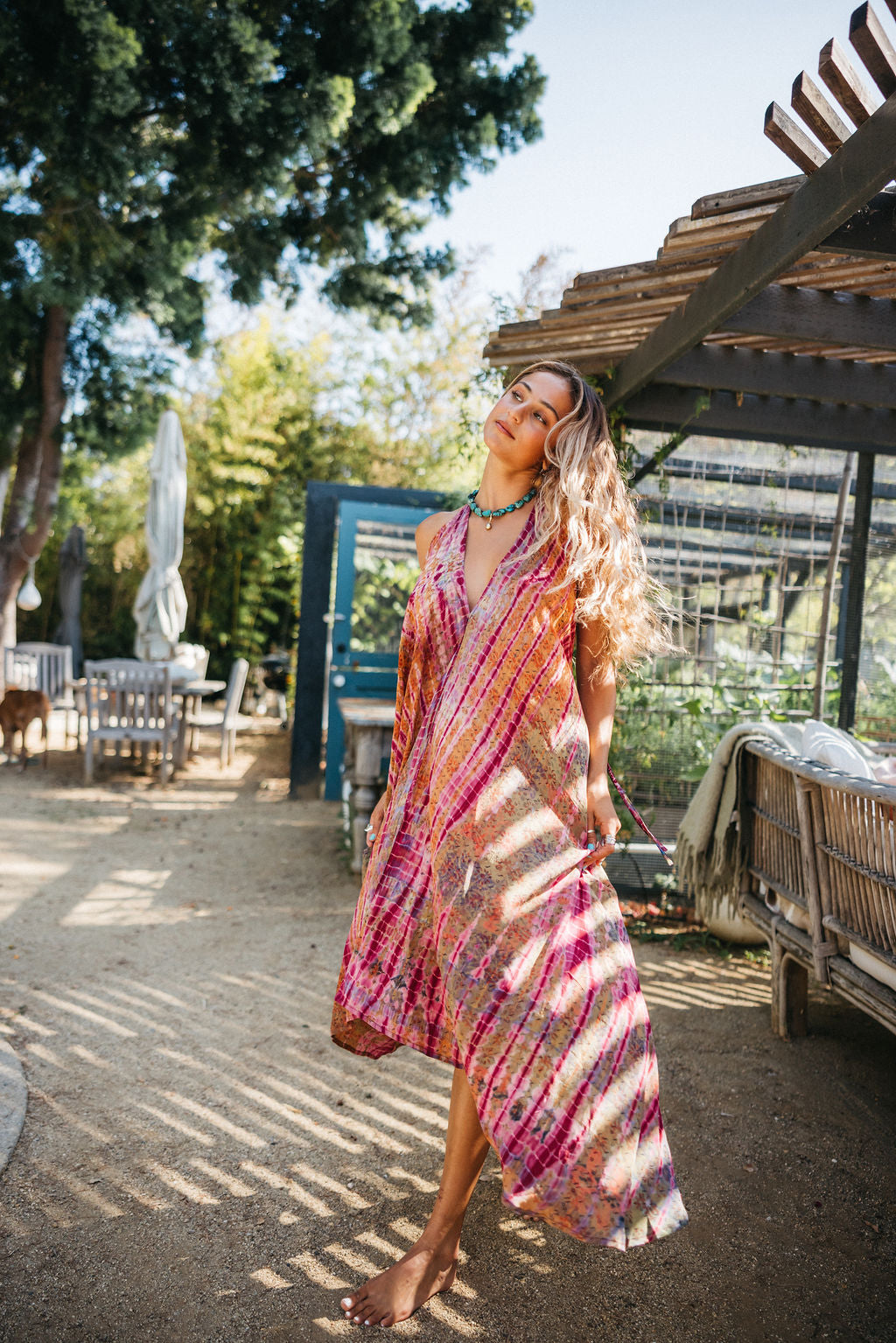Sun Child Classic Silk Dress - Sable