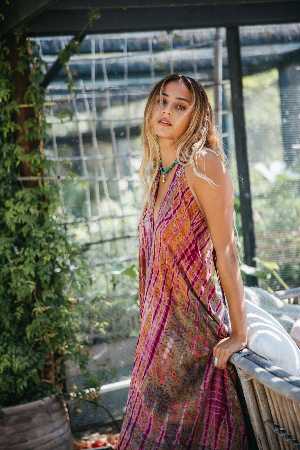 Sun Child Classic Silk Dress - Sable