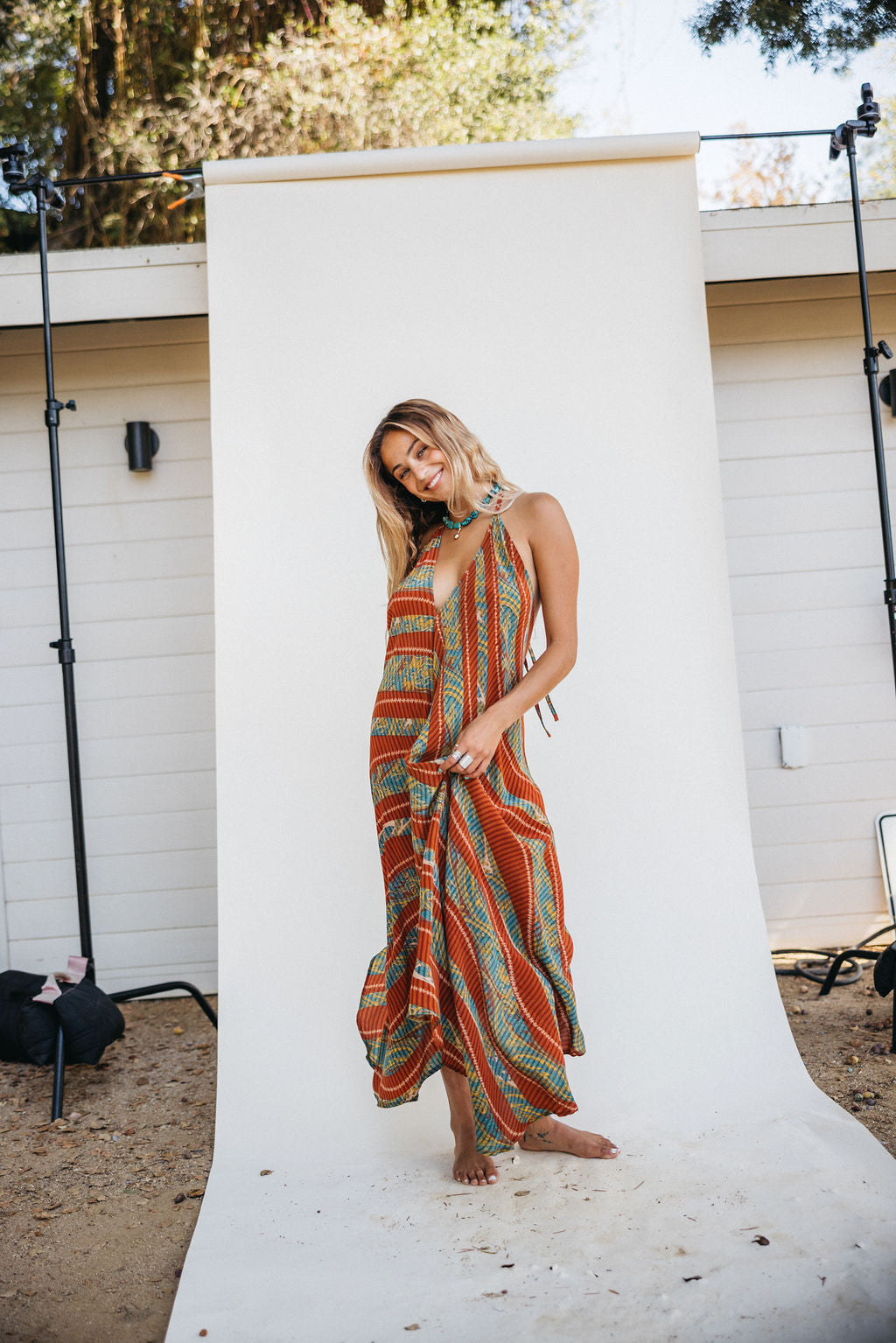 Sun Child Classic Silk Dress - Bloom
