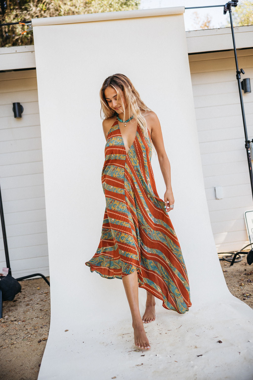 Sun Child Classic Silk Dress - Bloom