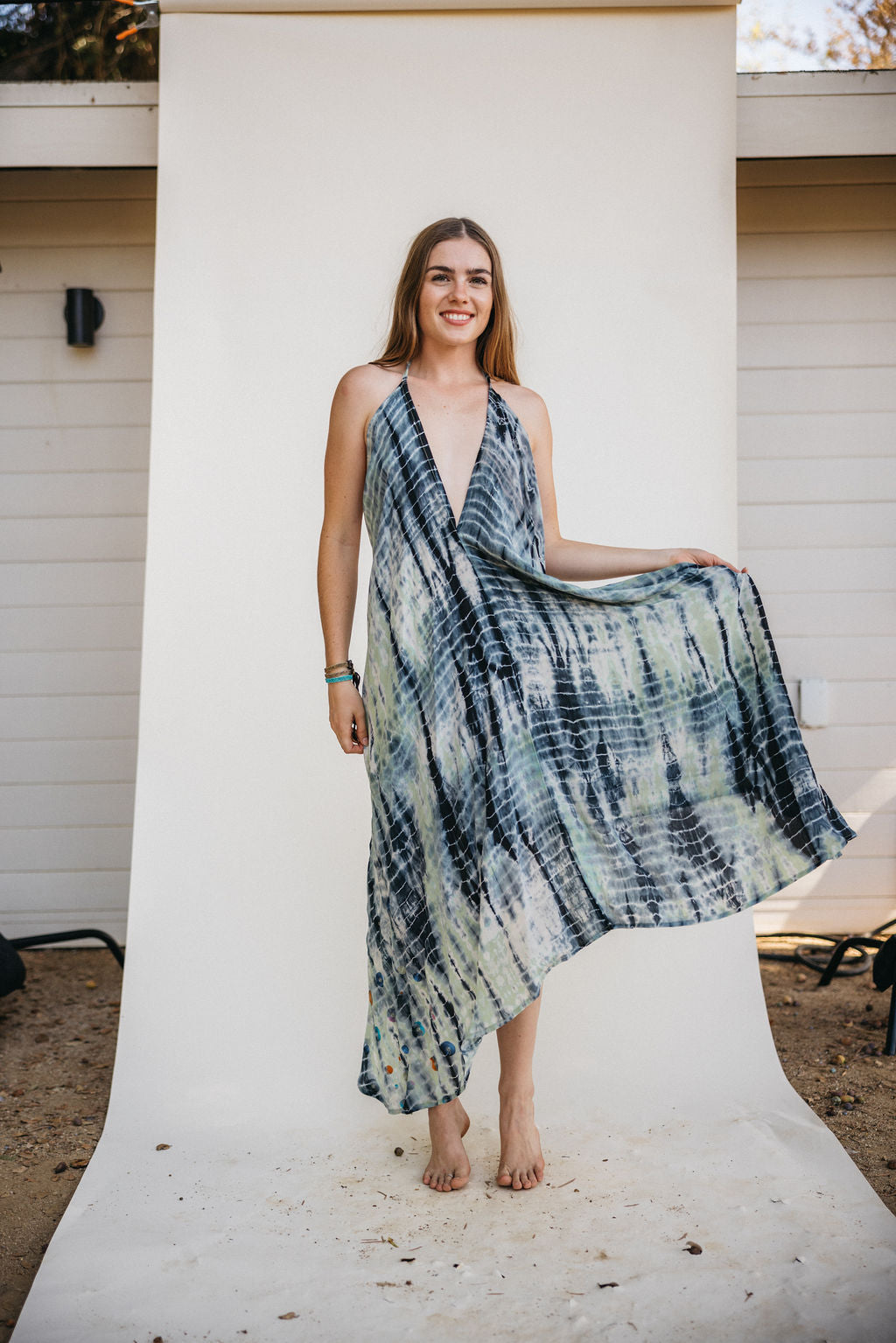 Sun Child Classic Silk Dress - Meadow