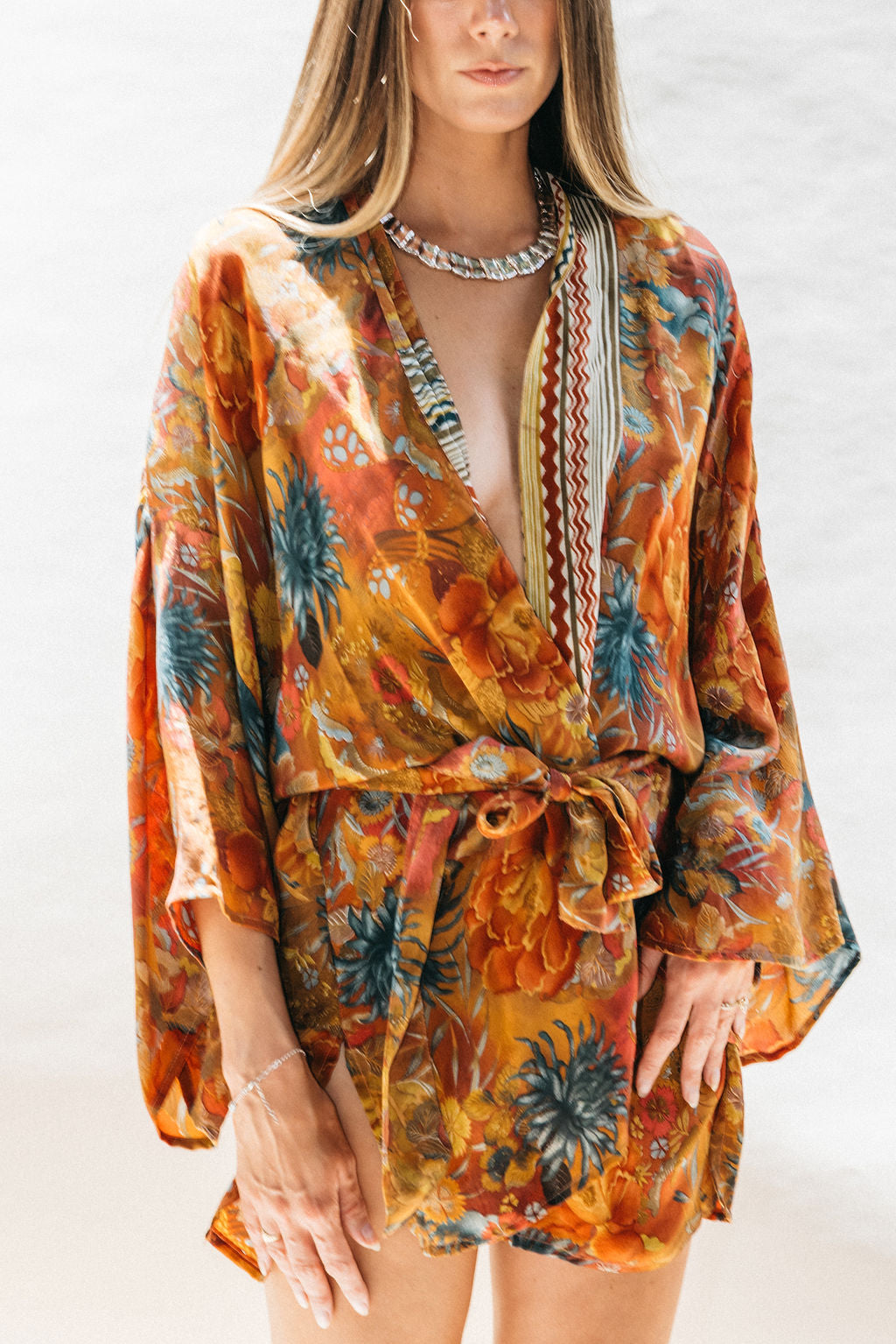 Kimono Wrap Dress - Dove